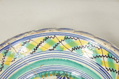 Lot 87 - A LARGE EARLY SPANISH LEBRILLO CERAMIC CHARGER