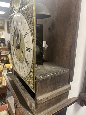 Lot 839 - GABRIEL SMITH, NANTWICH.  A GEORGE II EIGHT-DAY LONGCASE CLOCK WITH PENNY MOON