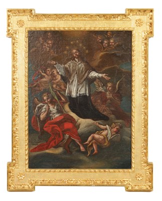 Lot 670 - A FLEMISH STYLE OIL ON CANVAS DEPICTING CHRIST