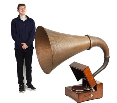 Lot 595 - A RARE 1930’S OVERSIZED E.M.G. MARK XB GRAMOPHONE