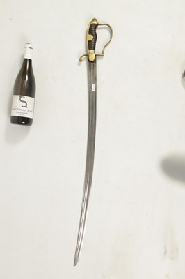 Lot 395 - A 1796 PATTERN BRASS HILTED CAVALRY SWORD