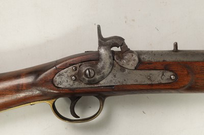 Lot 371 - A 19TH CENTURY PERCUSSION SERVICE CARBINE