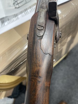 Lot 371 - A 19TH CENTURY PERCUSSION SERVICE CARBINE