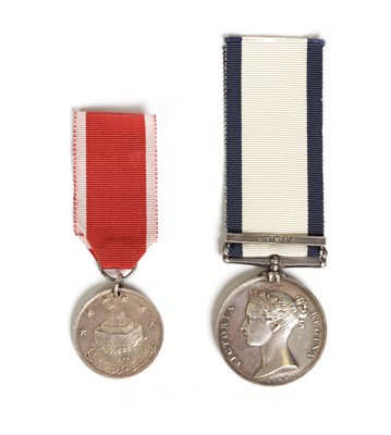 Lot 375 - A NAVAL GENERAL SERVICE MEDAL AND A ST. JEAN D’ACRE SILVER SYRIA MEDAL
