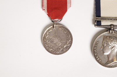 Lot 375 - A NAVAL GENERAL SERVICE MEDAL AND A ST. JEAN D’ACRE SILVER SYRIA MEDAL