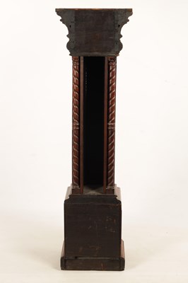 Lot 1207 - A 19TH CENTURY CARVED WALNUT COLUMN PEDESTAL