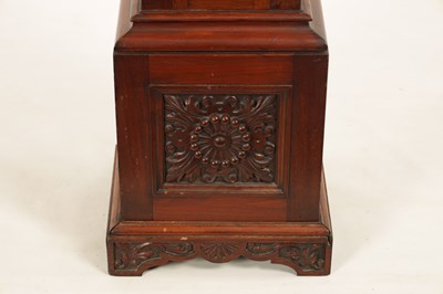 Lot 1207 - A 19TH CENTURY CARVED WALNUT COLUMN PEDESTAL