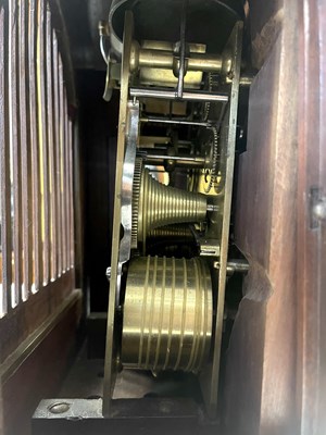 Lot 708 - JOHN TAYLOR, LONDON. A GEORGE III TRIPLE FUSEE VERGE BRACKET CLOCK MOVEMENT IN LATER CASE