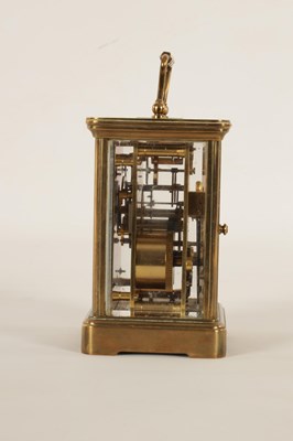 Lot 1062 - A MATTHEW NORMAN BRASS STRIKING CARRIAGE CLOCK