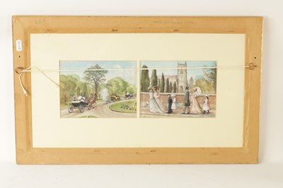 Lot 790 - JOHN STRICKLAND GOODALL (BRITISH, 1908 - 1996) A SET OF FOUR DOUBLE SIDED WATERCOLOUR AND PENCIL DRAWINGS