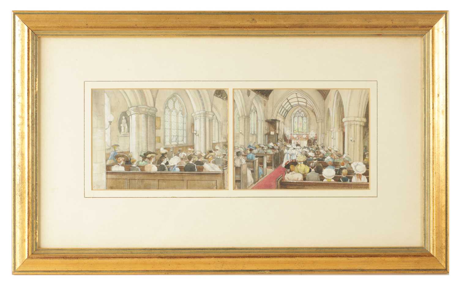 Lot 790 - JOHN STRICKLAND GOODALL (BRITISH, 1908 - 1996) A SET OF FOUR DOUBLE SIDED WATERCOLOUR AND PENCIL DRAWINGS