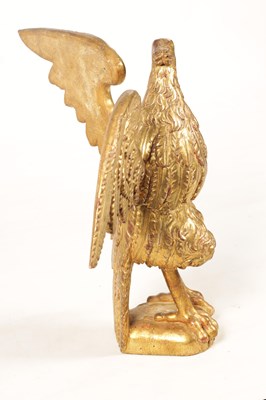 Lot 1157 - A RARE PAIR OF 18TH CENTURY CARVED GILT WOOD EAGLES