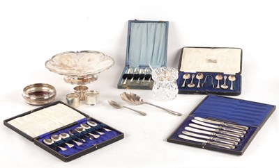 Lot 401 - A COLLECTION OF LATE 19TH/EARLY 20TH CENTURY SILVER ITEMS