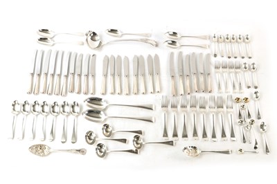 Lot 428 - AN ASSEMBLED PART CANTEEN OF SILVER TABLE CUTLERY