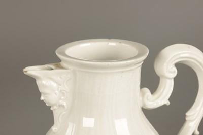 Lot 98 - A 19TH CENTURY MEISSEN STYLE WHITE PORCELAIN COFFEE POT