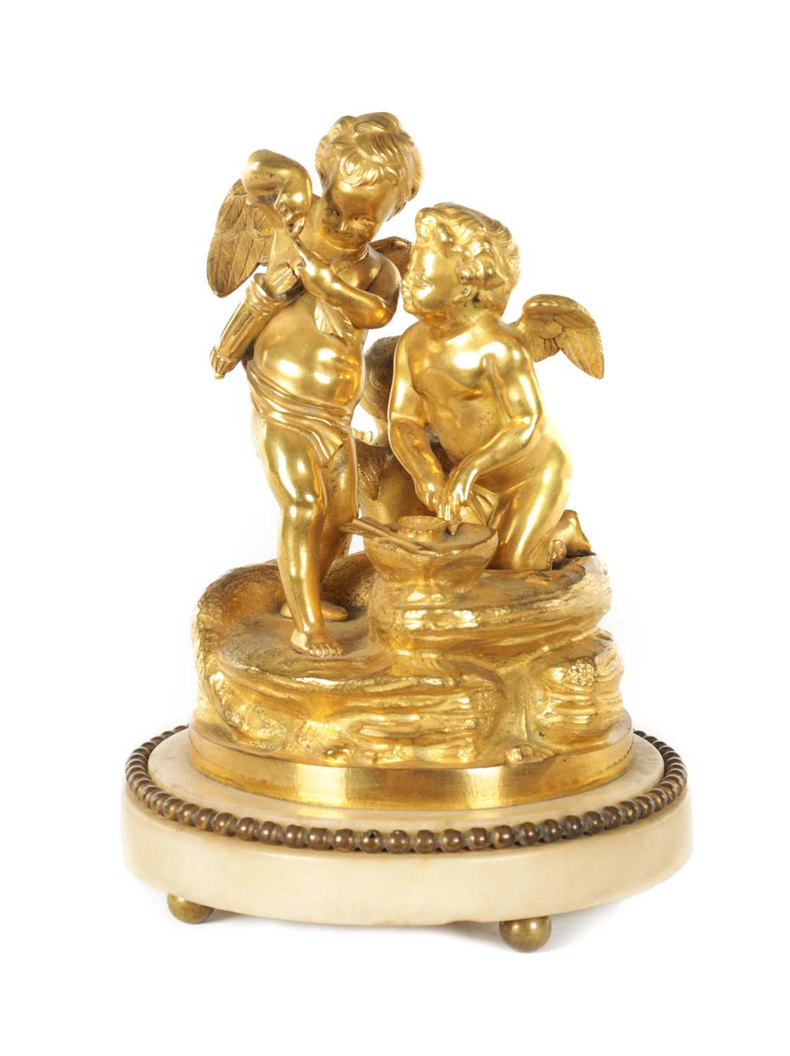 Lot 712 - A 19TH CENTURY FRENCH GILT BRONZE SCULPTURE