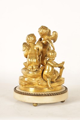 Lot 712 - A 19TH CENTURY FRENCH GILT BRONZE SCULPTURE