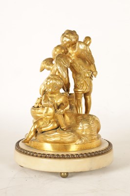 Lot 712 - A 19TH CENTURY FRENCH GILT BRONZE SCULPTURE