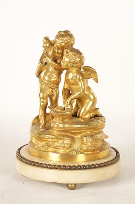 Lot 712 - A 19TH CENTURY FRENCH GILT BRONZE SCULPTURE