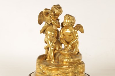 Lot 712 - A 19TH CENTURY FRENCH GILT BRONZE SCULPTURE