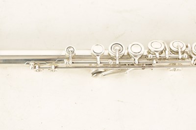 Lot 742 - A WMS HAYNES & CO SOLID SILVER HAND-MADE SPLIT E FLUTE