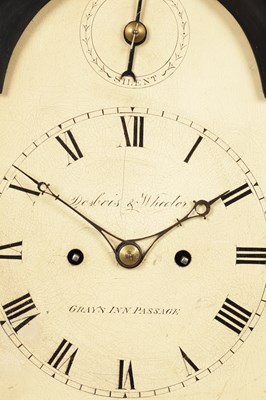 Lot 908 - DESBOIS & WHEELER, GRAY’S INN PASSAGE. A GEORGE III DOUBLE FUSEE BRACKET CLOCK