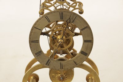 Lot 938 - MAYO AND SON, MANCHESTER. A 19TH CENTURY ENGLISH FUSEE SKELETON CLOCK