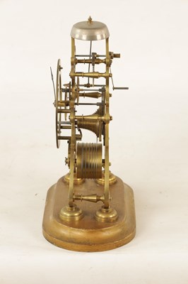 Lot 938 - MAYO AND SON, MANCHESTER. A 19TH CENTURY ENGLISH FUSEE SKELETON CLOCK