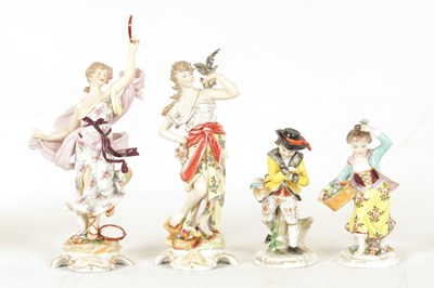 Lot 92 - A PAIR OF LATE 19TH CENTURY CONTINENTAL FIGURES OF YOUNG LADIES