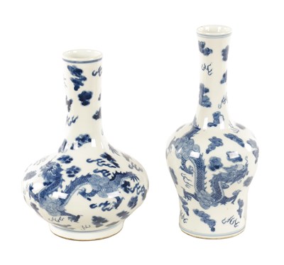 Lot 131 - TWO CHINESE BLUE AND WHITE PORCELAIN VASES