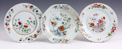 Lot 177 - TWO 18TH CENTURY CHINESE CIRCULAR PLATES with...