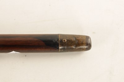 Lot 572 - A 19TH CENTURY CARVED EBONY AND CALAMANDA WALKING CANE
