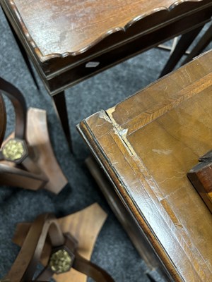 Lot 1302 - A GEORGE I HERRING-BANDED AND FIGURED WALNUT DRESSING CHEST