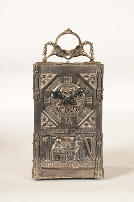 Lot 979 - A RARE AND UNUSUAL FRENCH GOTHIC REVIVAL ‘ANGELUS’ REPEATING CARRIAGE CLOCK