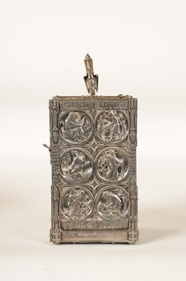 Lot 979 - A RARE AND UNUSUAL FRENCH GOTHIC REVIVAL ‘ANGELUS’ REPEATING CARRIAGE CLOCK
