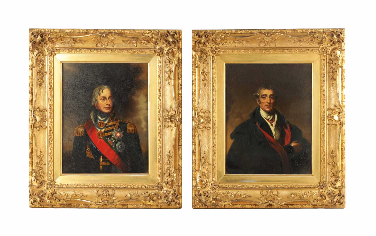 Lot 798 - A PAIR OF 19TH-CENTURY OIL ON PANELS - HALF LENGTH PORTRAITS