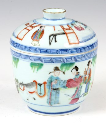 Lot 194 - A 19TH CENTURY CHINESE POLYCHROME BOWL AND...