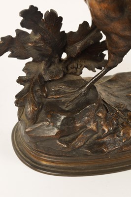 Lot 608 - JULES MOIGNIEZ (FRENCH, 1835-1894) A PATINATED BRONZE SCULPTURE OF A PARTRIDGE