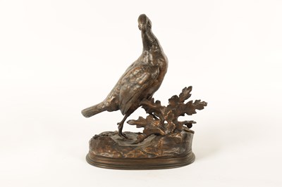 Lot 608 - JULES MOIGNIEZ (FRENCH, 1835-1894) A PATINATED BRONZE SCULPTURE OF A PARTRIDGE