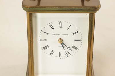 Lot 1079 - A MATTHEW NORMAN STRIKING CARRIAGE CLOCK