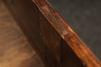 Lot 1316 - AN EARLY 18TH CENTURY HERRINGBANDED FIGURED WALNUT SECRETAIRE CHEST ON CHEST WITH STARBURST BASE
