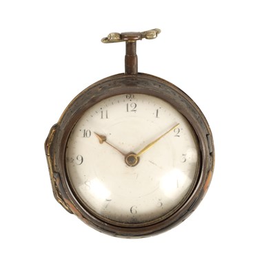 Lot 392 - SAMUEL THORNDIKE, IPSWICH. A GEORGE III PAIR CASED VERGE POCKET WATCH