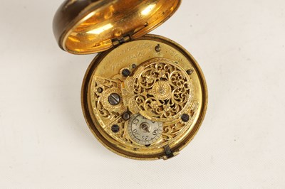 Lot 392 - SAMUEL THORNDIKE, IPSWICH. A GEORGE III PAIR CASED VERGE POCKET WATCH