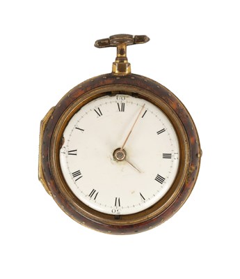 Lot 373 - CURTIS DOUGHTY, WISBECH. A GEORGE III PAIR CASED VERGE POCKET WATCH