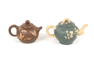 Lot 260 - TWO 19TH CENTURY CHINESE TERRACOTTA SMALL TEAPOTS