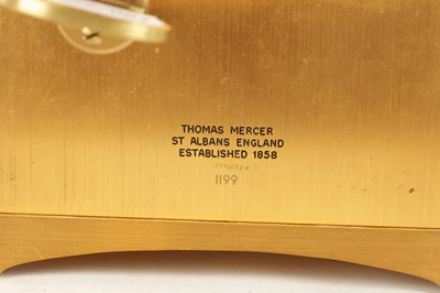 Lot 654 - THOMAS MERCER, ST. ALBANS. No. 1199. A 1970s ENGLISH GILT BRASS EIGHT-DAY CHRONOMETER CARRIAGE TIMEPIECE