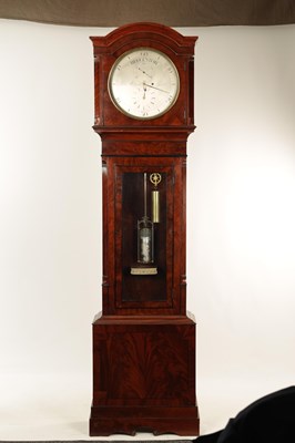 Lot 450 - JOHN PICKFORD, LIVERPOOL. A 19TH CENTURY FLAME MAHOGANY REGULATOR LONGCASE CLOCK