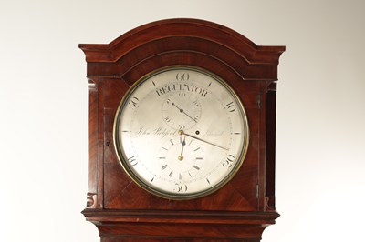 Lot 450 - JOHN PICKFORD, LIVERPOOL. A 19TH CENTURY FLAME MAHOGANY REGULATOR LONGCASE CLOCK