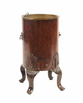 Lot 1212 - AN UNUSUAL GEORGE III MAHOGANY WINE COOLER