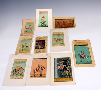 Lot 217 - A COLLECTION OF 10 INDIAN MOGUL PAINTINGS of...